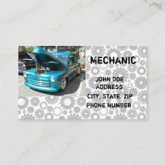 Tarjeta de visita del mecánico