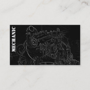 Tarjeta de visita del mecánico del cuadrado del