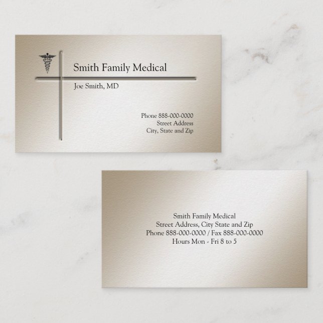 Tarjeta de visita del médico (Anverso / Reverso)