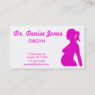 Tarjeta de visita del médico de OBGYN