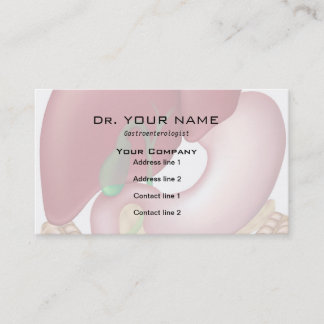 Tarjeta de visita del médico del sistema digestivo