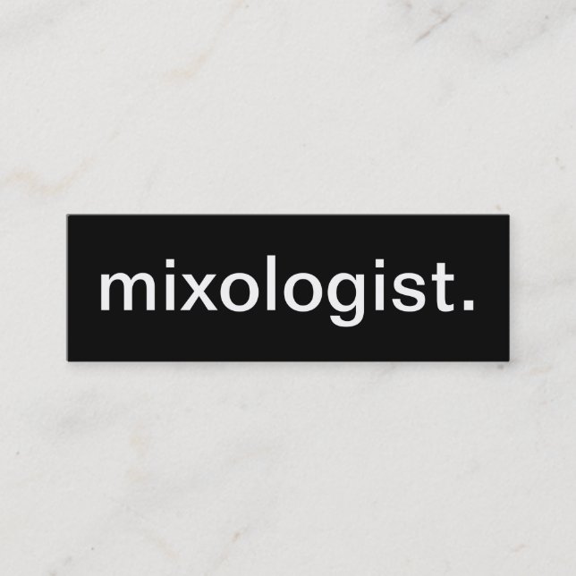 Tarjeta de visita del Mixologist (Anverso)