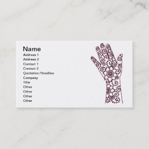 Tarjeta de visita del modelo de la mano de la