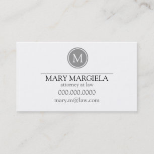 Tarjeta de visita del monograma del modelo
