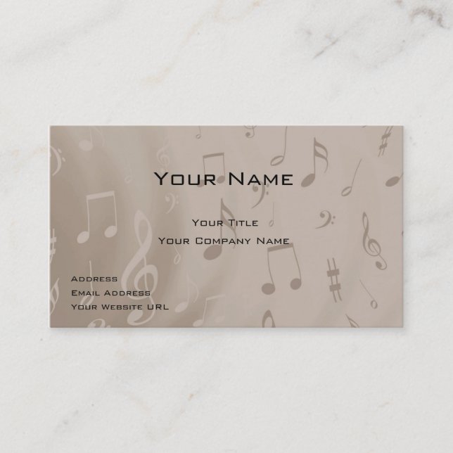 Tarjeta de visita del músico (Anverso)