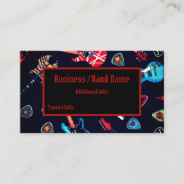 Tarjeta de visita del músico de la guitarra de la