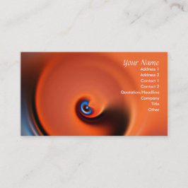 tarjeta de visita del naranja