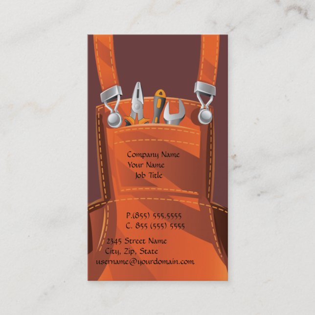 Tarjeta de visita del negocio de la manitas (Anverso)