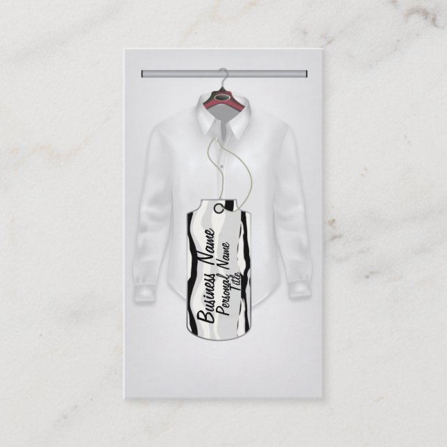 Tarjeta de visita del negocio de la ropa (Anverso)