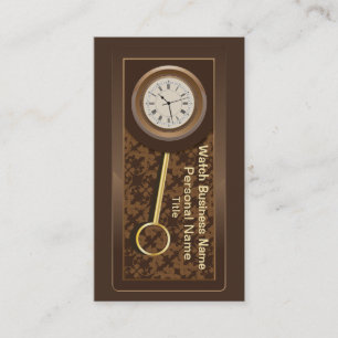 Tarjeta de visita del negocio del reloj