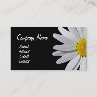 Tarjeta de visita del negro de la floristería de