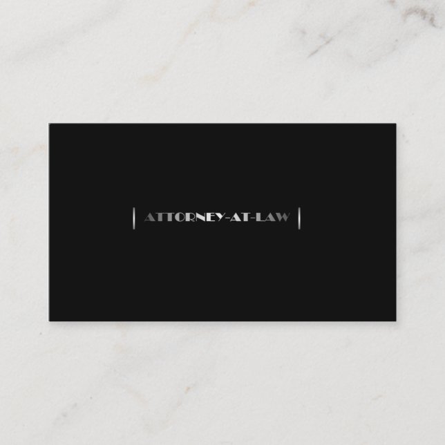 Tarjeta de visita del negro del bufete (Anverso)