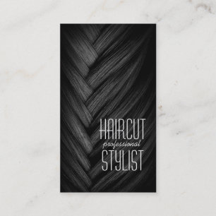 Tarjeta de visita del negro del peluquero del