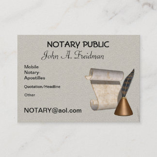 Tarjeta de visita del NOTARIO PÚBLICO