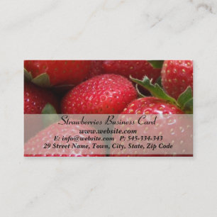 Tarjeta de visita del nutricionista de las fresas