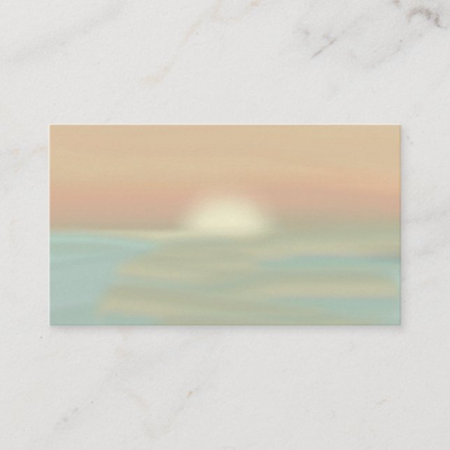 Tarjeta de visita del Ocean Beach Scene Sunset Lif (Anverso)
