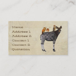 Tarjeta de visita del OKAPI y de las PLUMAS