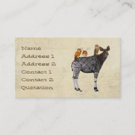 Tarjeta de visita del OKAPI y de las PLUMAS