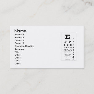 Tarjeta de visita del optometrista