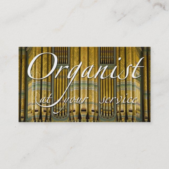 Tarjeta de visita del organista (órgano europeo) (Anverso)