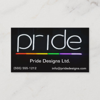Tarjeta de visita del orgullo gay