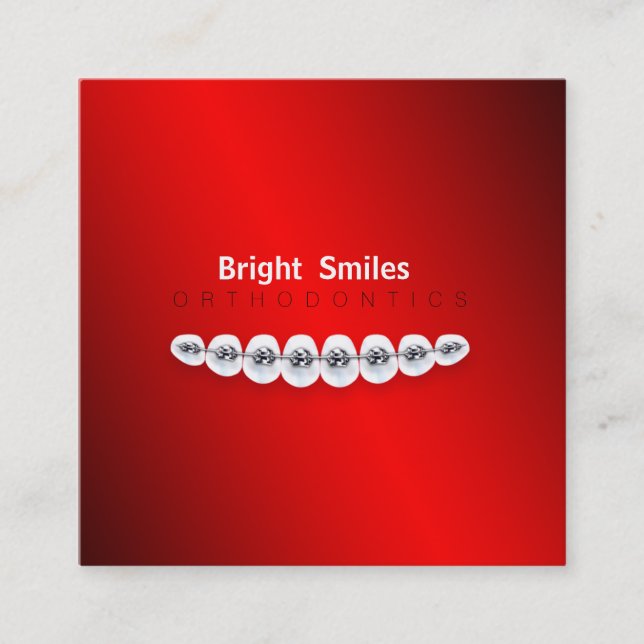Tarjeta de visita del Orthodontist del dentista (Anverso)