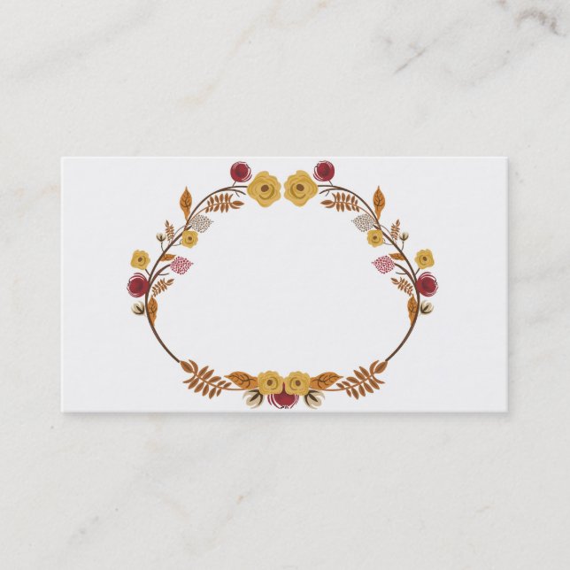 Tarjeta de visita del otoño (Anverso)