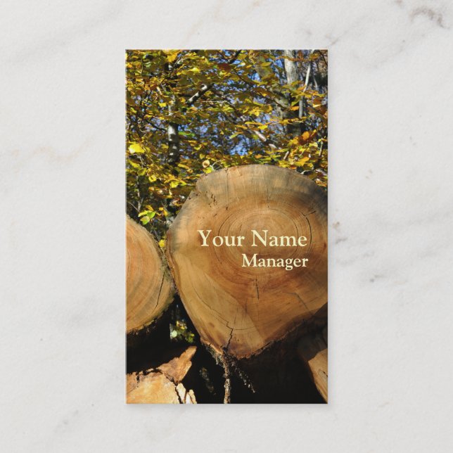 Tarjeta de visita del otoño de la silvicultura (Anverso)