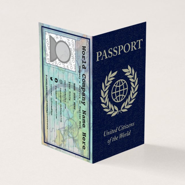 tarjeta de visita del pasaporte (Exterior)