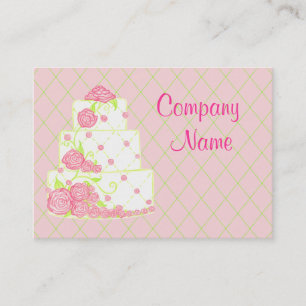 Tarjeta de visita del pastel de bodas