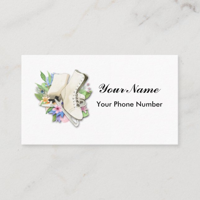 Tarjeta de visita del patinaje artístico (Anverso)