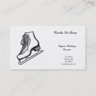 Tarjeta de visita del patinaje de hielo