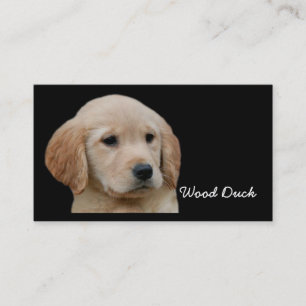 Tarjeta de visita del pato de madera