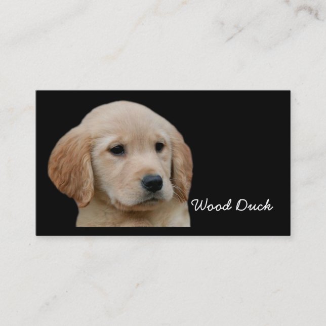 Tarjeta de visita del pato de madera (Anverso)