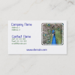 Tarjeta de visita del pavo real