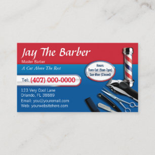Tarjeta de visita del peluquero (polo de la