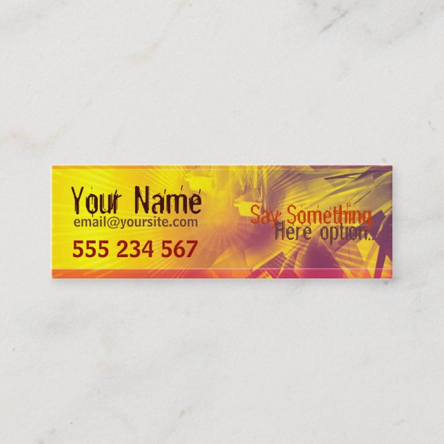 tarjeta de visita del perfil del electrozArt #001 (Anverso)