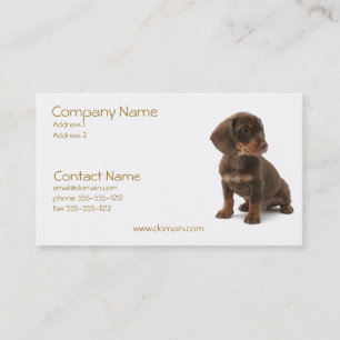 Tarjeta de visita del perrito de Daschund