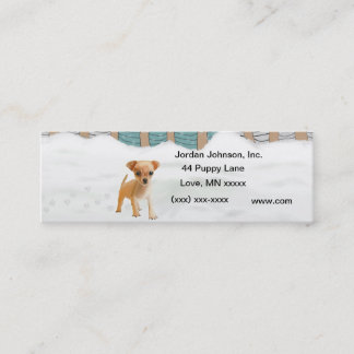 Tarjeta de visita del perrito de la nieve