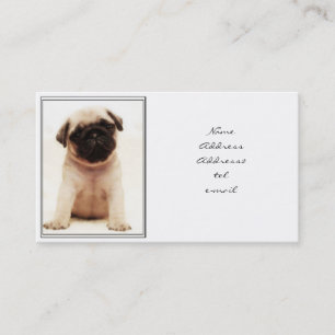 Tarjeta de visita del perrito del barro amasado