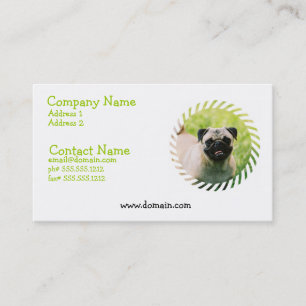 Tarjeta de visita del perrito del barro amasado