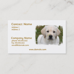 Tarjeta de visita del perrito del golden retriever