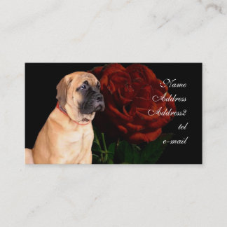 Tarjeta de visita del perrito del mastín