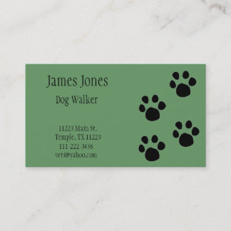 Tarjeta de visita del perro