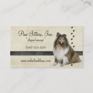 Tarjeta de visita del perro:: Collie