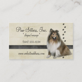 Tarjeta de visita del perro:: Collie