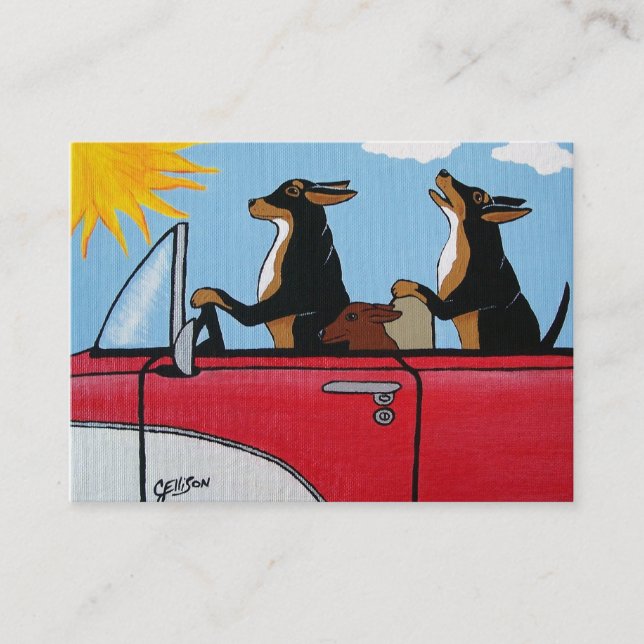 Tarjeta de visita del perro de caza (Anverso)