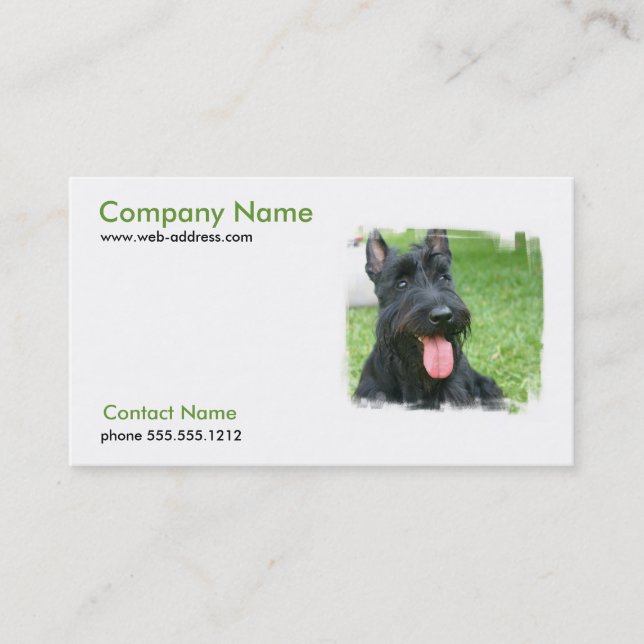 Tarjeta de visita del perro de Terrier del escocés (Anverso)