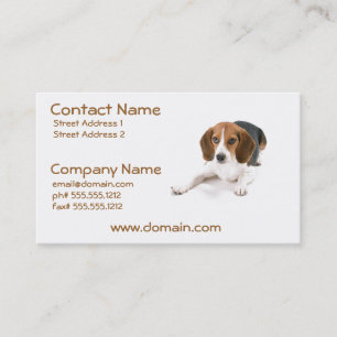 Tarjeta de visita del perro del beagle