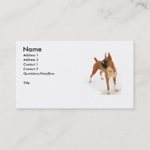 Tarjeta de visita del perro del boxeador